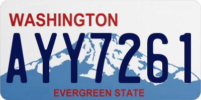 WA license plate AYY7261