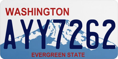 WA license plate AYY7262