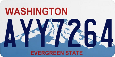 WA license plate AYY7264