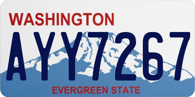 WA license plate AYY7267