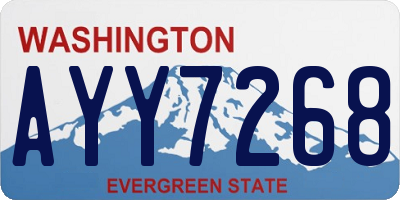 WA license plate AYY7268