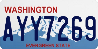 WA license plate AYY7269