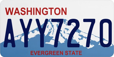 WA license plate AYY7270