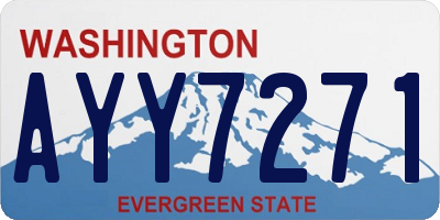 WA license plate AYY7271