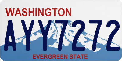 WA license plate AYY7272