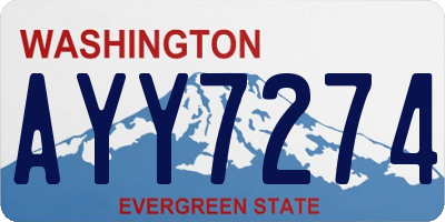 WA license plate AYY7274