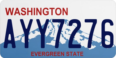 WA license plate AYY7276