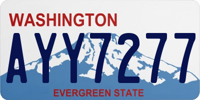 WA license plate AYY7277