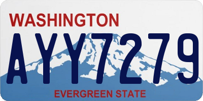 WA license plate AYY7279