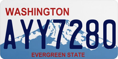 WA license plate AYY7280