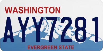 WA license plate AYY7281