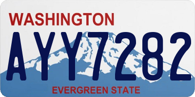 WA license plate AYY7282