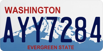 WA license plate AYY7284