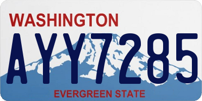 WA license plate AYY7285