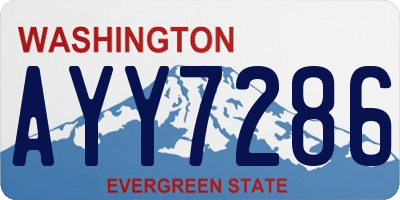 WA license plate AYY7286