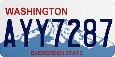 WA license plate AYY7287