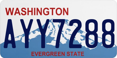 WA license plate AYY7288