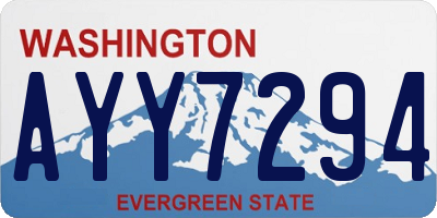 WA license plate AYY7294