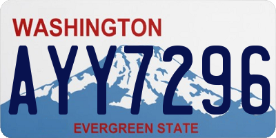 WA license plate AYY7296