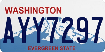 WA license plate AYY7297