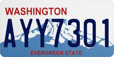 WA license plate AYY7301