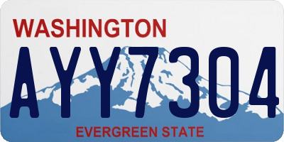 WA license plate AYY7304