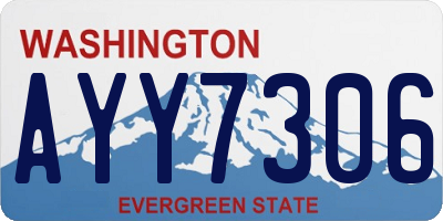 WA license plate AYY7306