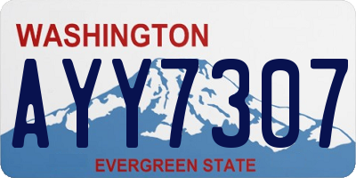 WA license plate AYY7307