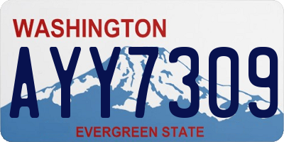 WA license plate AYY7309