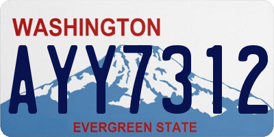 WA license plate AYY7312