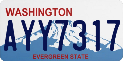 WA license plate AYY7317