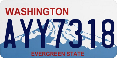 WA license plate AYY7318