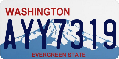 WA license plate AYY7319