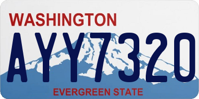 WA license plate AYY7320