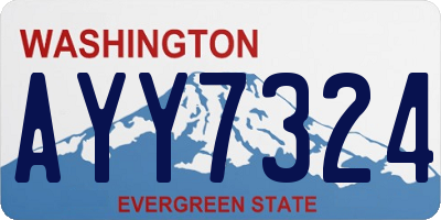 WA license plate AYY7324