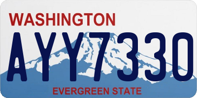 WA license plate AYY7330