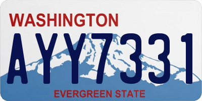 WA license plate AYY7331