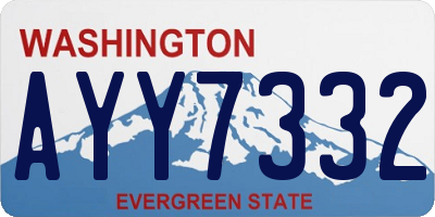 WA license plate AYY7332