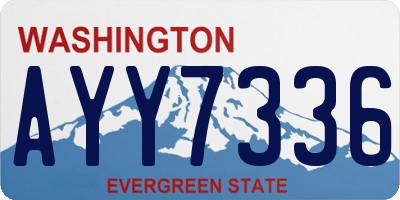 WA license plate AYY7336