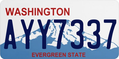 WA license plate AYY7337