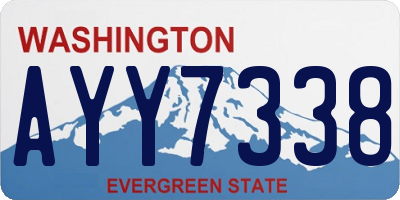 WA license plate AYY7338