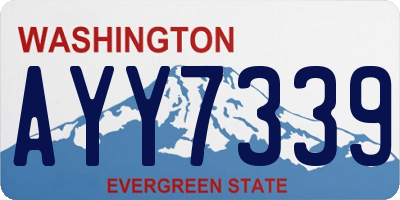 WA license plate AYY7339