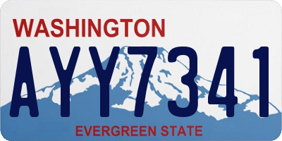 WA license plate AYY7341