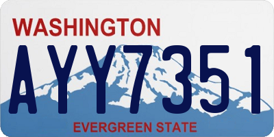 WA license plate AYY7351