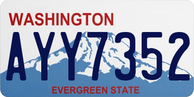 WA license plate AYY7352