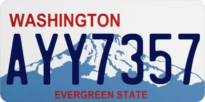 WA license plate AYY7357