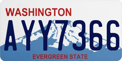 WA license plate AYY7366