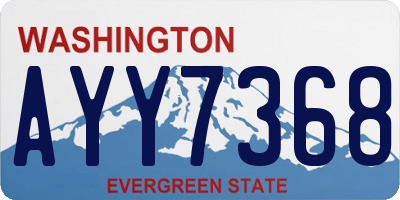 WA license plate AYY7368