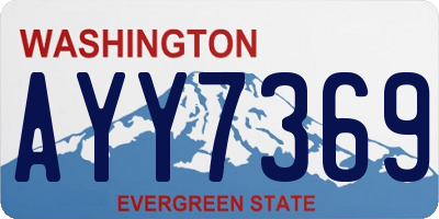 WA license plate AYY7369