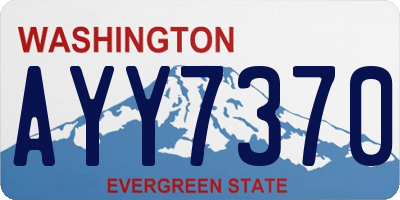 WA license plate AYY7370